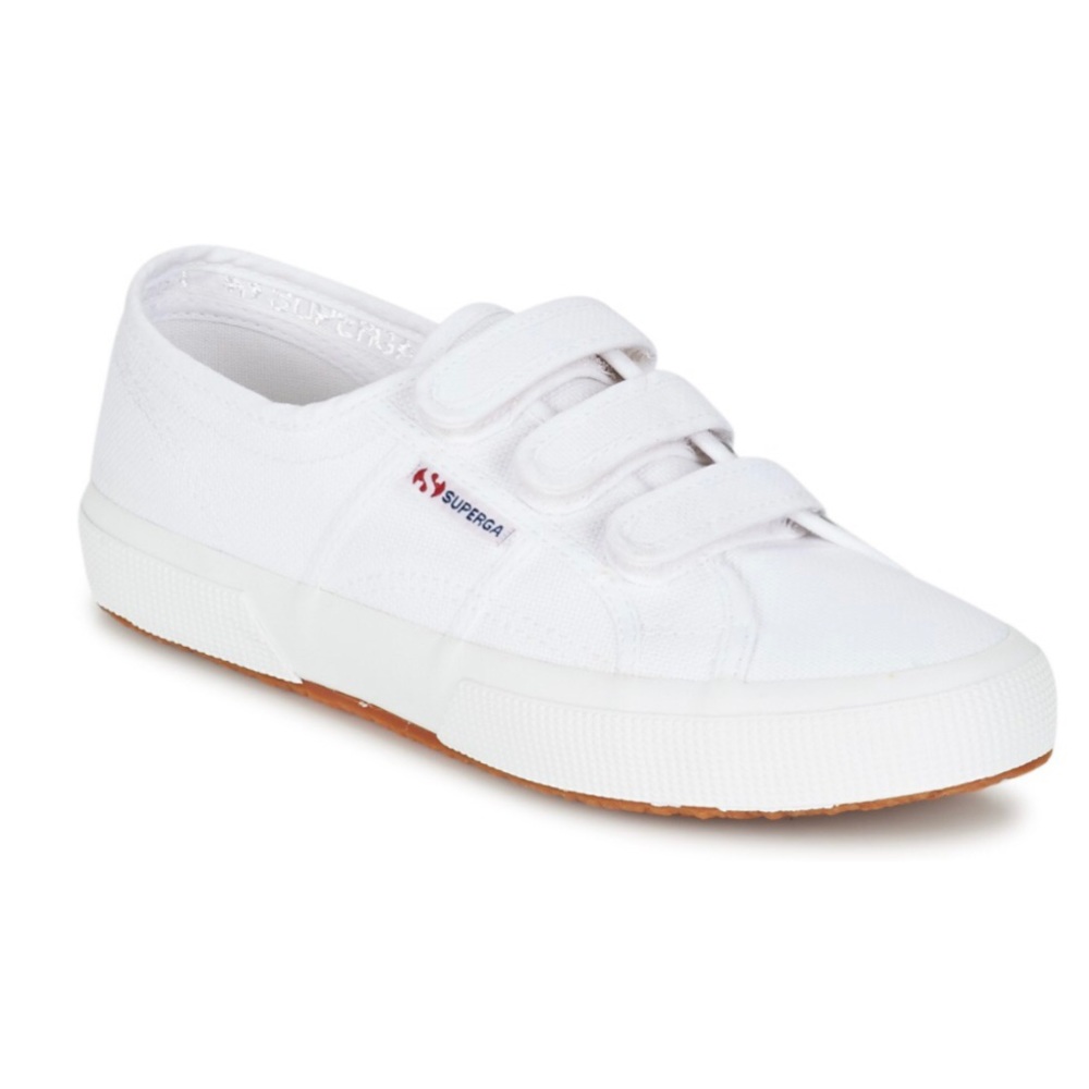 Superga - White 2750 COT3VELU Velcro Sneaker